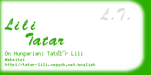 lili tatar business card